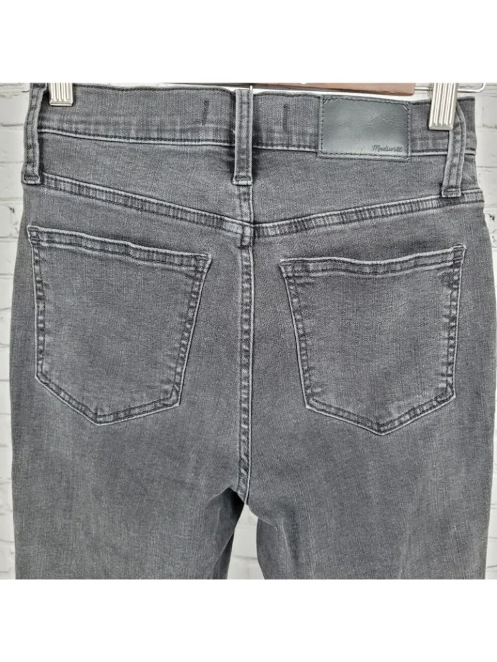 Madewell Grey Cali Demi Boot Button Fly Mid Rise Crop Denim Jeans 25 (25x26)
